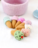 Felt Ice Creams - Strawberry with Sprinkles, Dragonfly Toys