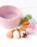 Felt Ice Creams - Strawberry with Sprinkles, Dragonfly Toys