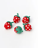 Felt Strawberries - 5 Red Strawberries, Dragonfly toys 