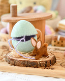 Felt Surprise Egg with Brown Bunny Inside, Dragonfly Toys