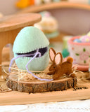 Felt Surprise Egg with Brown Bunny Inside, Dragonfly Toys