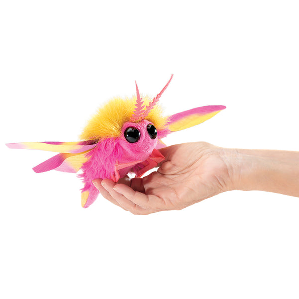 Folkmanis Finger Puppet- Mini Rosy Maple Moth – Dragonfly Toys