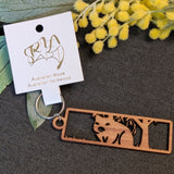 Friendly Wombat: Australian Wooden Bookmark