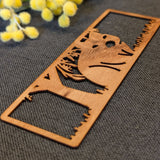 Friendly Wombat: Australian Wooden Bookmark