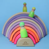 Grimm’s 10 piece Rainbow Neon Pink, Dragonfly Toys 