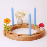 Grimm’s Light Blue 10% Beeswax Candles pack of 12
