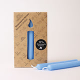 Grimm’s Light Blue 10% Beeswax Candles pack of 12