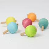 Grimms Set 6 Pastel Spinning Tops
