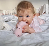 Hippo Rubber Teether Rattle & Bath Toy