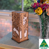 Koala and Wombat: Australian Hardwood Lamp