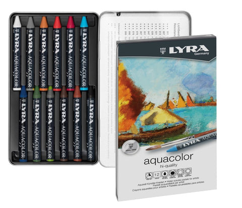 Lyra Aqua Colour Crayons - Tin of 12