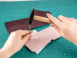 Leather Crafting Kit “Wallet” Burgundy/Rose