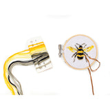 Mini Cross Stitch Embroidery Kit Bee by Kikkerland