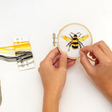 Mini Cross Stitch Embroidery Kit Bee by Kikkerland, Dragonfly Toys 