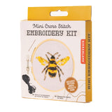 Mini Cross Stitch Embroidery Kit Bee by Kikkerland, Dragonfly Toys 