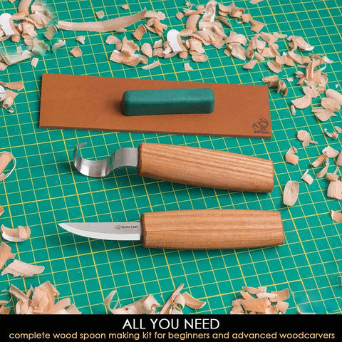 Mini Wood Carving Knife Set for Beginners – Starter Spoon Carving Set – S01, Dragonfly Toys 