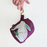 Morita MiW Gusseted Pouch, Rabbits in the Plains Flowers