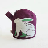 Morita MiW Gusseted Pouch, Rabbits in the Plains Flowers