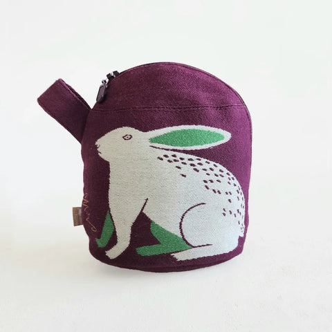 Morita MiW Gusseted Pouch, Rabbits in the Plains Flowers