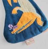 Morita MiW Pouch, Crocodile and Butterfly in Navy