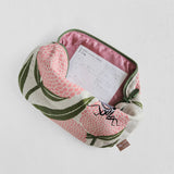Morita MiW Pouch, Flowers and Praying Mantis in Beige