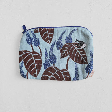Morita MiW Pouch,  Flowers and Weewils in Blue