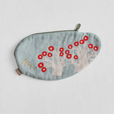 Morita MiW Pouch, Komodo Dragon and Flowers in Light Blue, Dragonfly Toys 