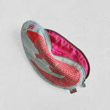 Morita MiW Pouch, Komodo Dragon and Flowers in Light Blue, Dragonfly Toys 