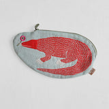 Morita MiW Pouch, Komodo Dragon and Flowers in Light Blue, Dragonfly Toys 