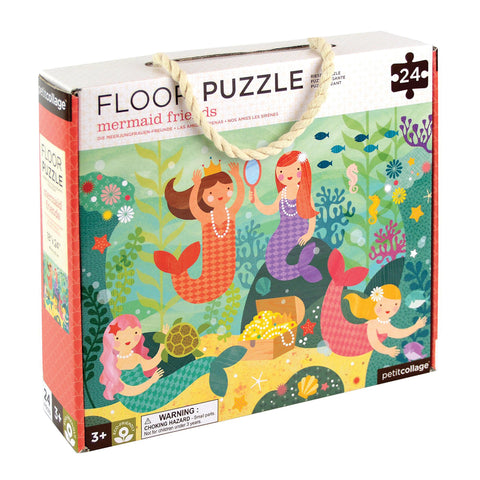 Petit Collage Floor Puzzle - Mermaid Friends Multi-Coloured