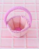 Petite Pink Felt Easter Basket