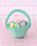 Petite Teal Felt Easter Basket Dragonfly Toys 