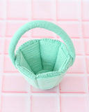 Petite Teal Felt Easter Basket Dragonfly Toys 