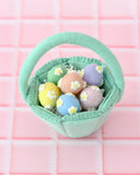 Petite Teal Felt Easter Basket Dragonfly Toys 