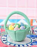 Petite Teal Felt Easter Basket Dragonfly Toys 
