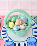 Petite Teal Felt Easter Basket Dragonfly Toys 