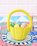 Petite Yellow Felt Easter Basket, Dragonfly Toys 