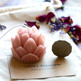 PinkLotusFlowerBeeswaxCandleDragonflyToys3