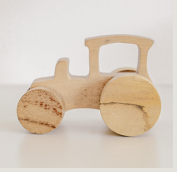 Wooden Push Along Wooden Tractor, Dragonfly Toys 