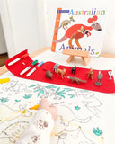 Scribble Mat Reusable Colouring Portable Mat - Baby Australian Animals