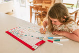 Scribble Mat Reusable Colouring Portable Mat - Baby Australian Animals