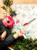 Scribble Mat Reusable Colouring Portable Mat - In the Garden