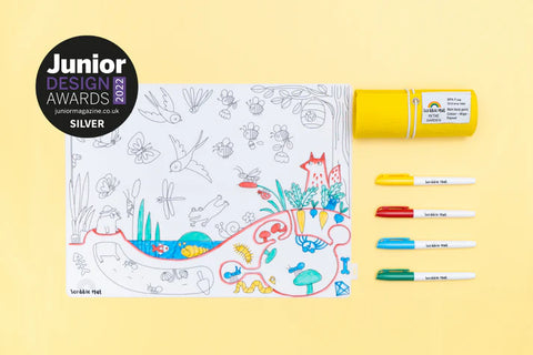 Scribble Mat Reusable Colouring Portable Mat - In the Garden