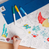 Scribble Mat Reusable Colouring Portable Mat - Under the Sea