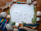 Scribble Mat Reusable Colouring Portable Mat - Under the Sea