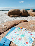Scribble Mat Reusable Colouring Portable Mat - Under the Sea