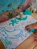 Scribble Mat Reusable Colouring Portable Mat - Under the Sea