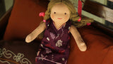 Small Dark blonde girl doll dragonfly toys 