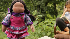 Steiner Girl Doll - Straight Black Hair Large, Dragonfly Toys 