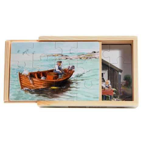Stormasina Boat Wooden Puzzle 4 x 12 Pieces